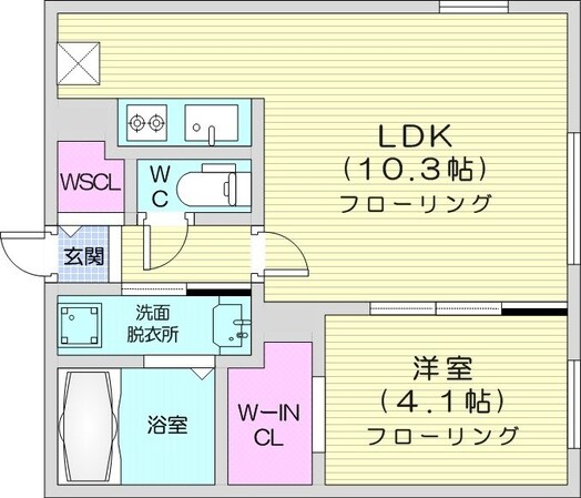 月寒中央駅 徒歩8分 3階の物件間取画像